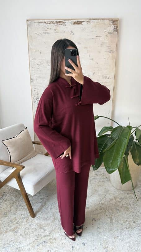 Ensemble en laine avec boutons Japonais – Image 10