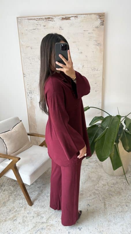 Ensemble en laine avec boutons Japonais – Image 11