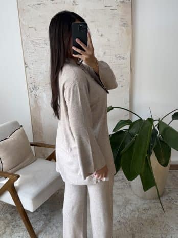 Ensemble en laine avec boutons Japonais