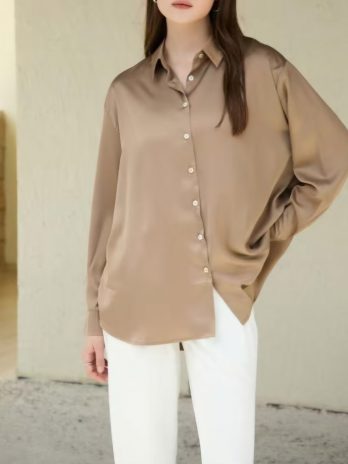 Chemise mi longue en soie