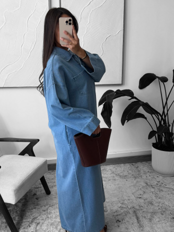 Robe en jean avec zip