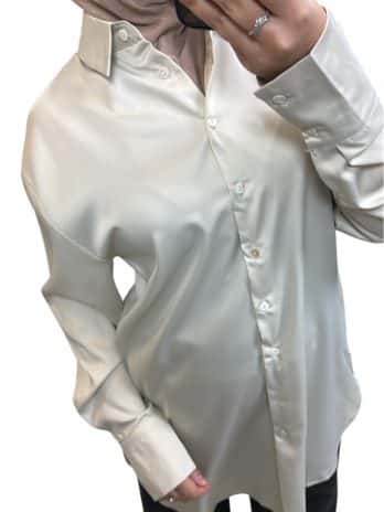 Chemise longue en soie