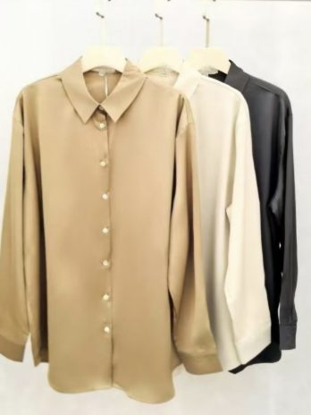 Chemise mi longue en soie