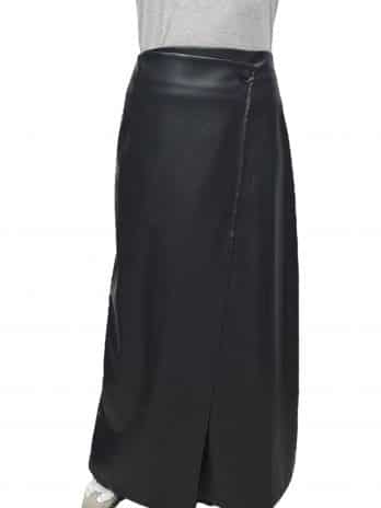 Jupe en cuir « porte feuille »