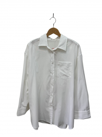 Chemise basic longue en coton