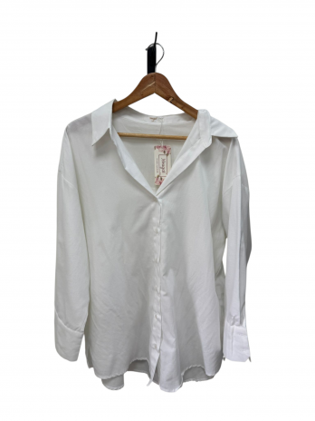 Chemise basic mi-longue en coton