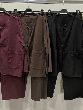 Ensemble en jean boutons chinois