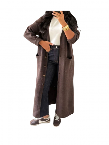 Gilet long à boutons