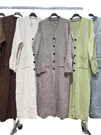 Gilet long à boutons