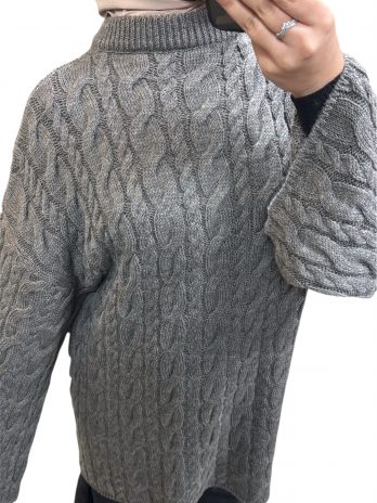 Pull en maille torsadé