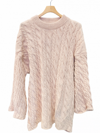 Pull en maille torsadé