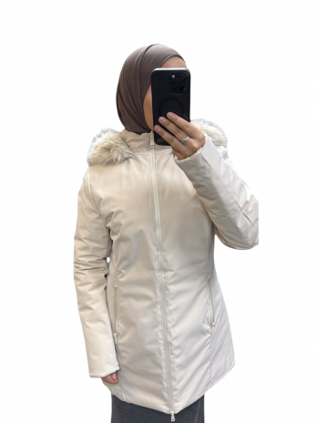 Doudoune beige Réversible