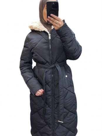 Longue doudoune fourrée