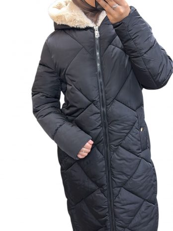 Longue doudoune fourrée