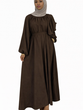 Robe longue manches ballon