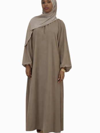 Robe longue manches ballon