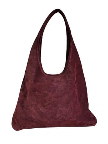 Sac en daim Bordeaux