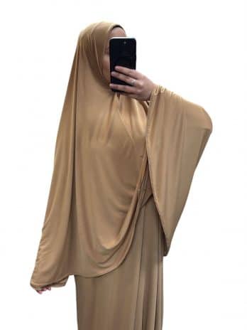 Robe avec voile en jersey