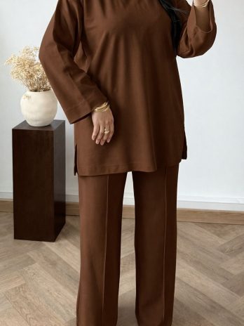 Ensemble en coton surpiqué