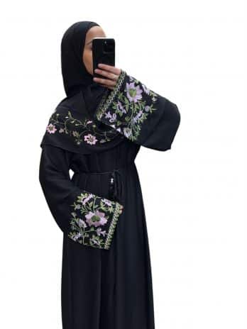 Abaya broderie Fleurs