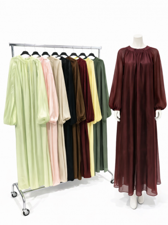 Robe longue en organza