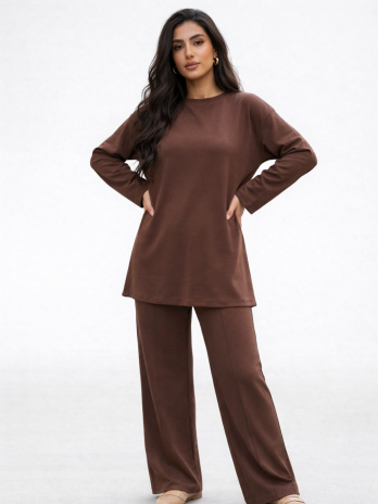 Ensemble en coton surpiqué