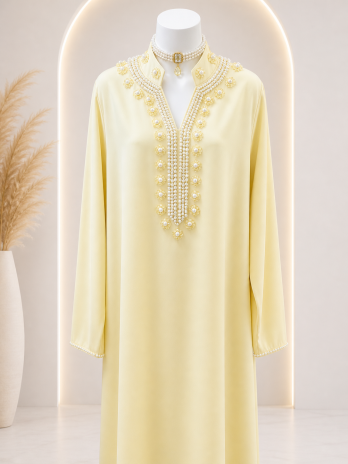 Caftan Perlée à la main