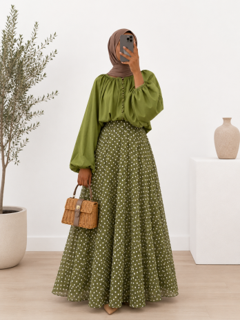 Blouse mi longue en coton