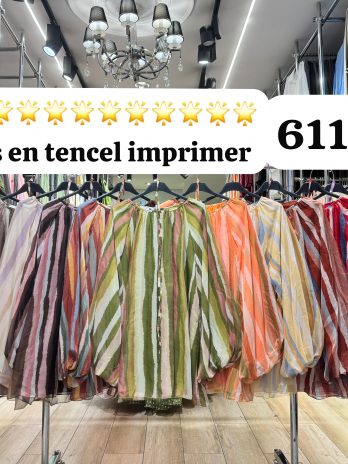 Blouse rayé en Tencel léger