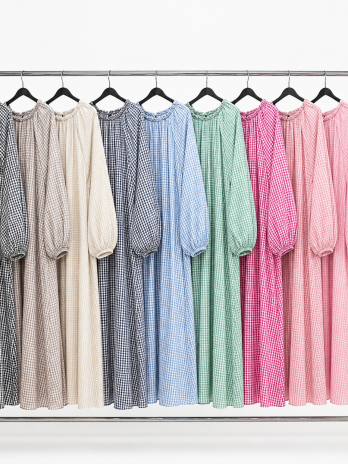 Robe longue et ample motif vichy