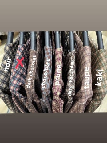 Blouse à carreaux mi longue