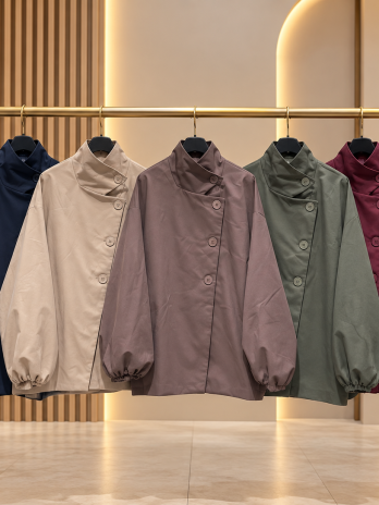 Trench mi long avec boutons