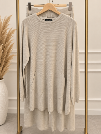 Ensemble pull long en Laine et Viscose