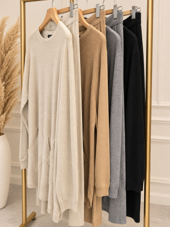 Ensemble pull long en Laine et Viscose